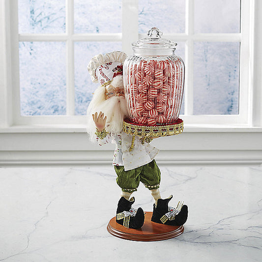 Confectionary Elf with Jar Figurine, 19 inches