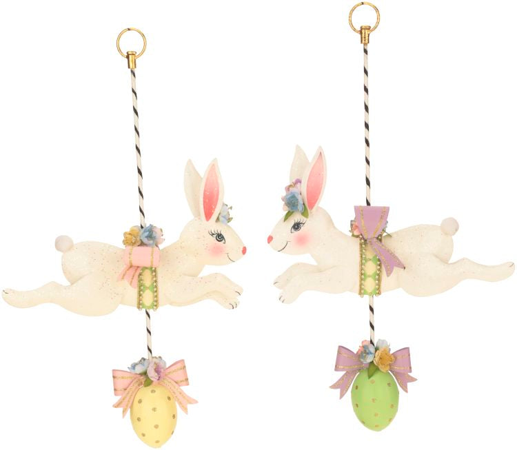 Hanging Carousel Rabbit Décor Set  17''