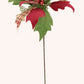 Holly Berry Poinsettia Pick 23.5'' (Set of 6)