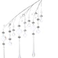 Tear Drop Jeweled Hanging Spray - 26 Inches (set of 6)