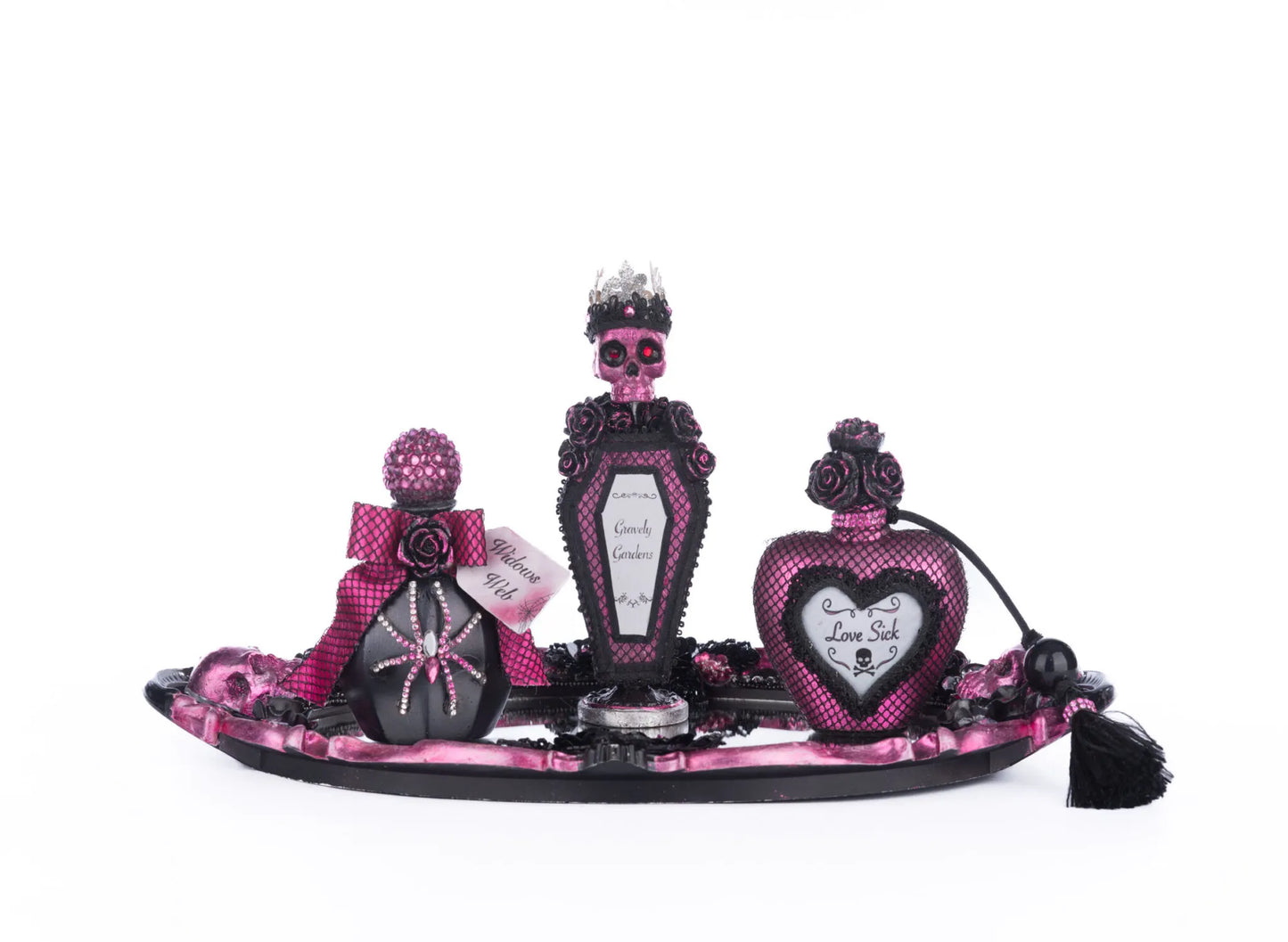 Pink Passion Vanity Tray with Bottles Set