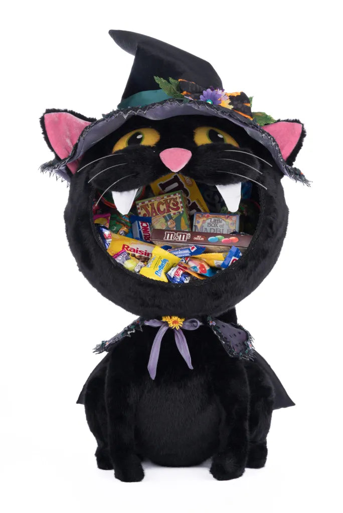 Black Cat Candy Container