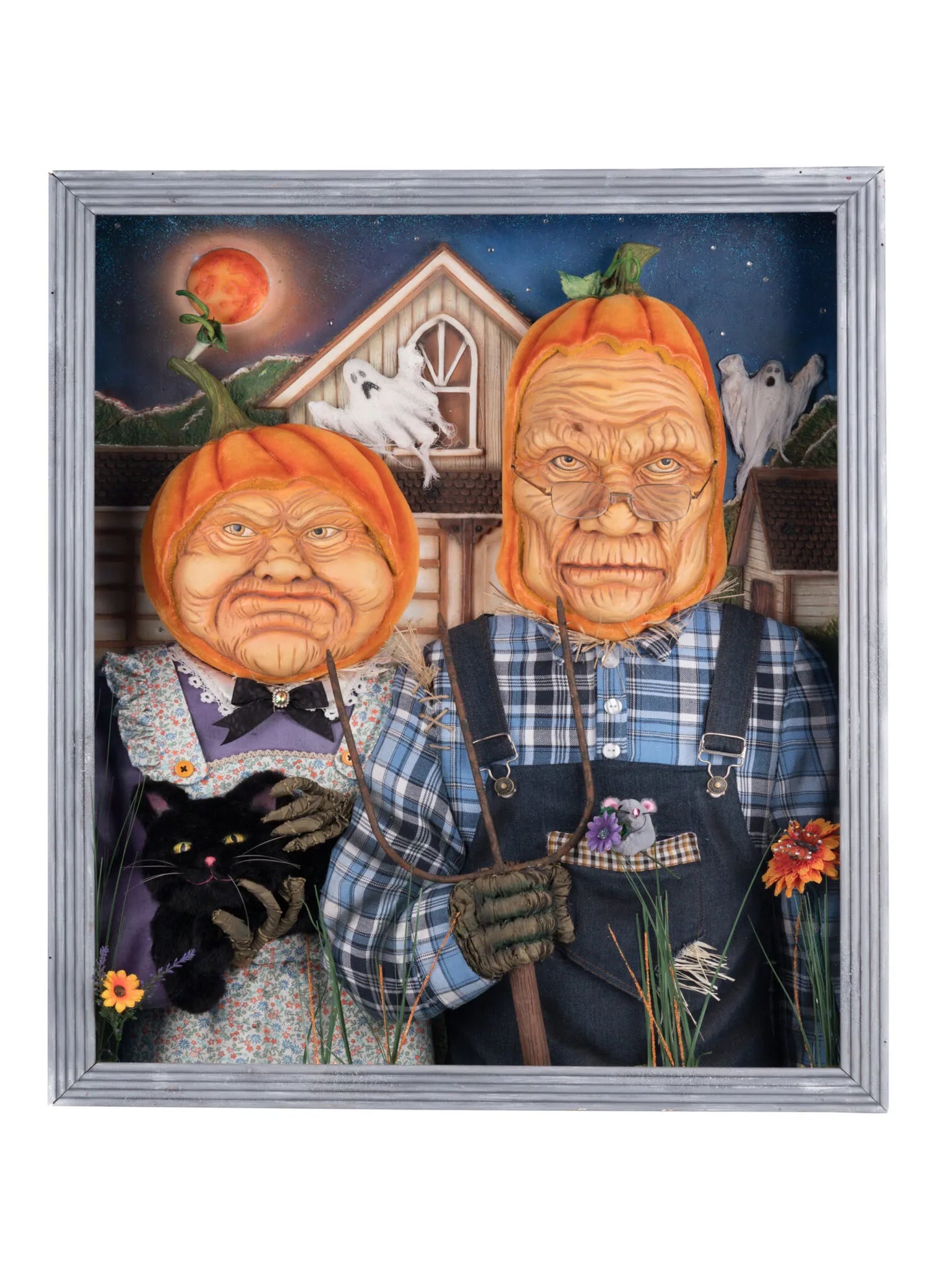 American Gothic Pumpkin Wall Piece