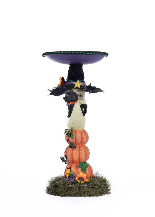 Jacks and Cats Moon Pillar Candle Holder