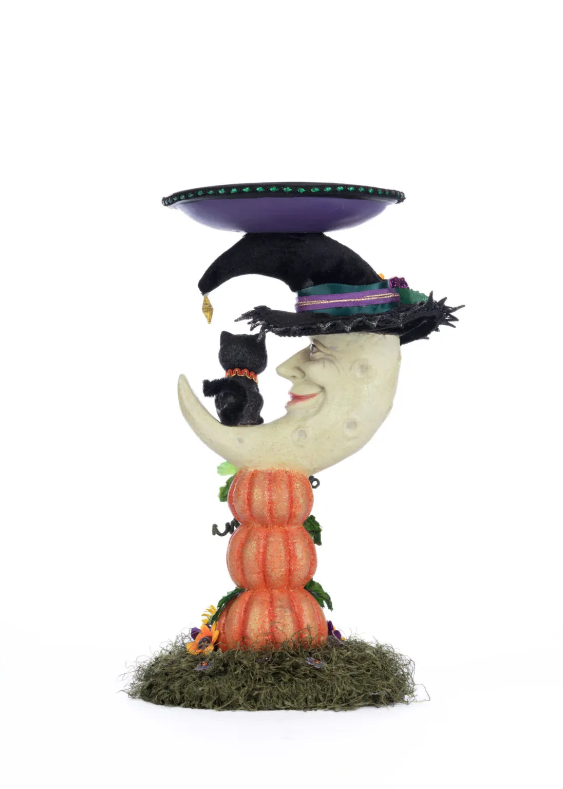 Jacks and Cats Moon Pillar Candle Holder