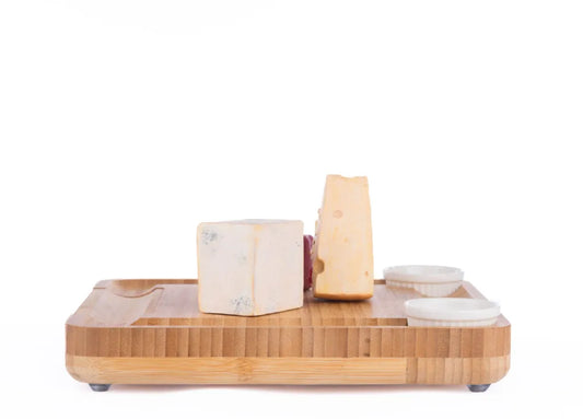 Creepy Cheeses On Charcutier Board With Knife Set