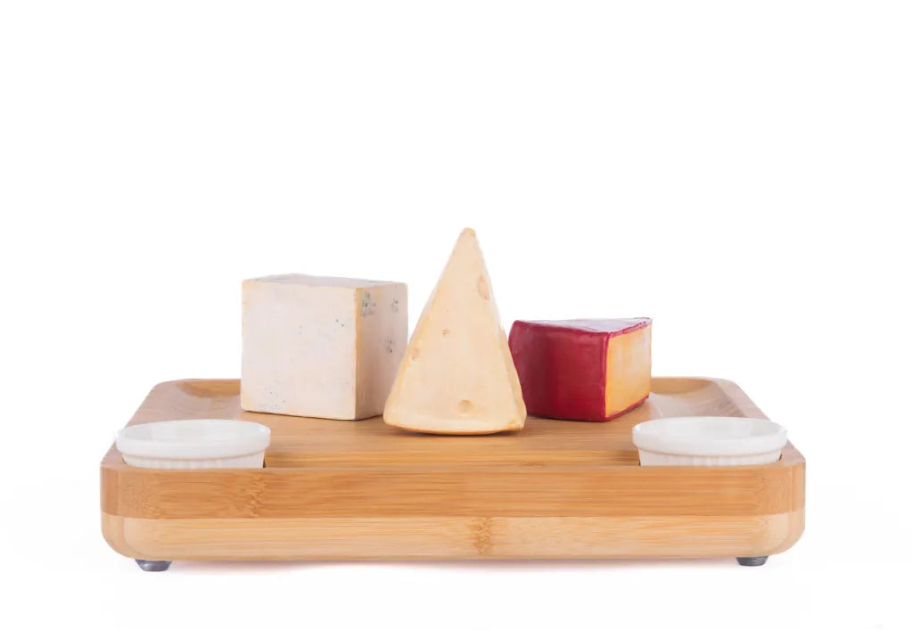 Creepy Cheeses On Charcutier Board With Knife Set