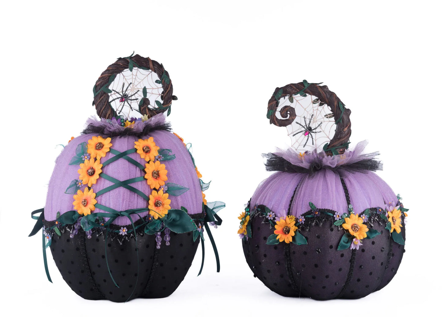 Jacks and Cats Pumpkins Set Of 2