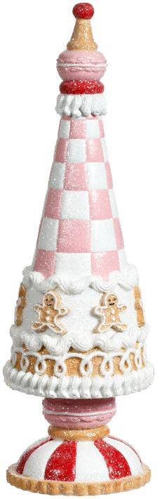 Cone Tree With Gingerbread Man - 11 Inches (set of 2)