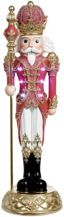 Jeweled Nutcracker with Staff - 20 Inches