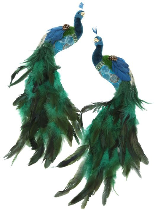 Regal Hanging Peacock Small, Set of 6 - 21 Inches