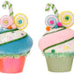 Cupcake Decoration, Set of 6 - 10.5 Inches