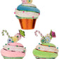 Large Candied Cupcakes,  17 Inches Tall (Set of 3)