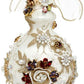 King's Jewel Fancy Finial Ornament, Ivory Pearl - 8 Inches