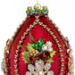 King's Jewel Finial Ornament, Raspberry Shiny - 8 Inches