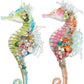 Jeweled Seahorse Ornament, Set of 2- 17 Inches