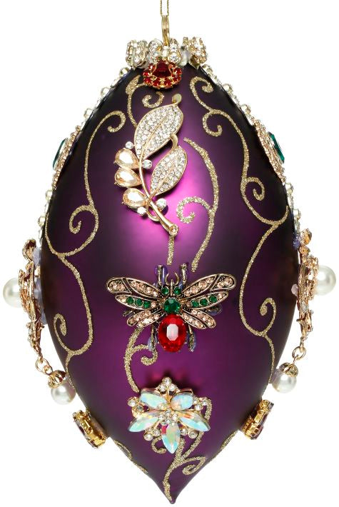 Kings Jewel Finial Ornament, Purple - 7.5 Inches