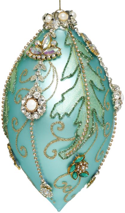 Kings Jewel Finial Ornament, Turquiose  - 7.5 Inches