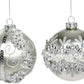 Fancy Pearled Diamond Ornament, Set of 6 - 4 Inches