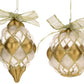 Harlequin Relief Ornament, Set of 6 - 4 Inches