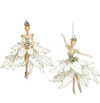 Ballerina Ornaments, Ivory, 10 Inches (Set of 6)