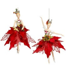 Ballerina Ornaments, Red, 10 Inches (Set of 6)