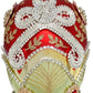 Faberge Jewel Egg Ornament , Green/Red  - 7 Inches