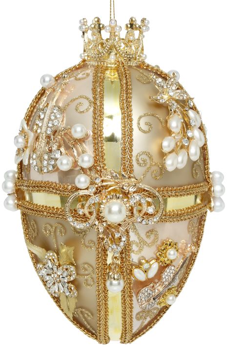 Faberge Jewel Egg Ornament , Multi  - 7 Inches