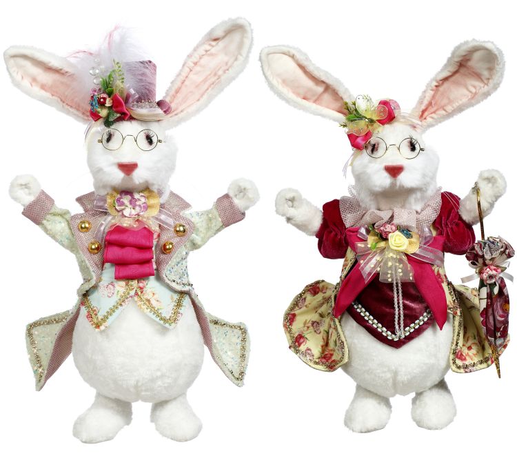 Mr. & Mrs. Fluffy Chubby Rabbit 15''