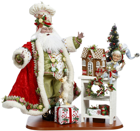 Gingerbread Baker Santa Rd/Crm/Grn