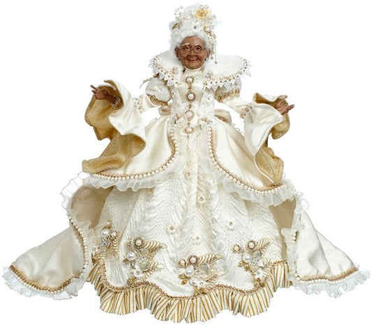 African American Snow and Pearls Mrs. Claus - 23 Inches