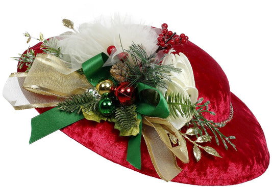 Xmas Hat Orn Burg 11.5" (Ornament)