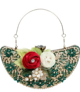 Gold Bag, Half Moon Ornament 9 X 5''