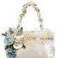 Ivory Bag, With Handle Ornament 8 X 4''