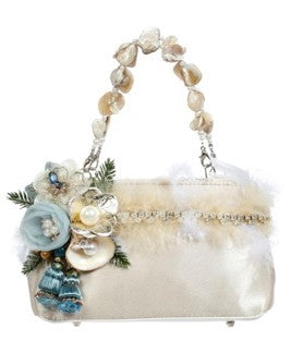 Ivory Bag, With Handle Ornament 8 X 4''