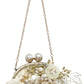 Bead.Pearl Purse/Bag Orn Crm 8" (Ornament)