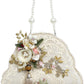 Bead.Tassel Purse/Bag Orn Crm 10" (Ornament)