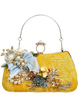 Mustard Bag, Gold Handle Ornament8 X 7''