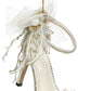 Pearl/Leaf Shoe Orn Crm 9" (Ornament)