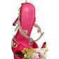 Fushia Shoe, With Trim & Stap Ornament 9''