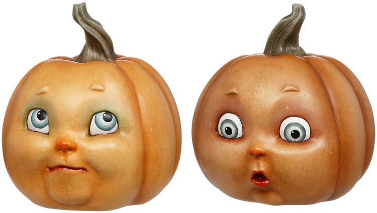 Baby Pumpkins, Set of 2 -6 x 6.5 Inches