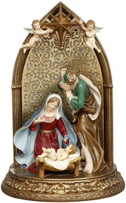 Nativity Scene with LED - 15 Inches