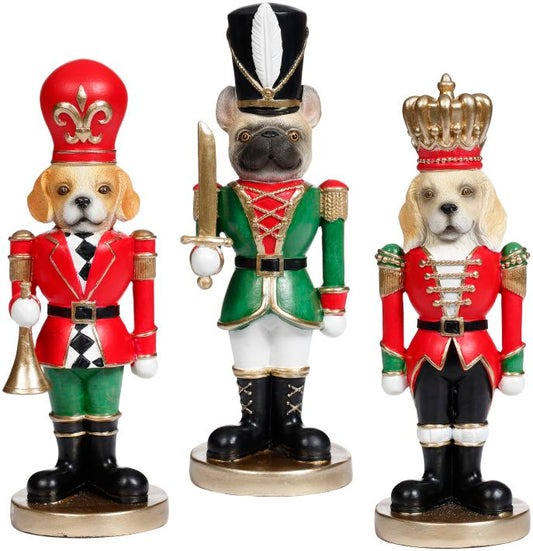 Royal Dog Nutcracker, Set of 3 - 9 Inches