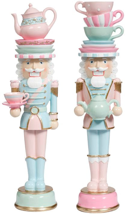 Alice -Pots and Cups Hat Nutcracker, Assortment of 2 - 15.5 Inches (Set of 2)