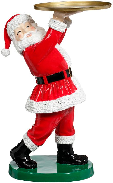 Joyful Santa Claus with Tray - 27 Inches