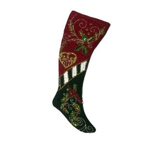 Berry Cardinal Stocking  - 25 Inches