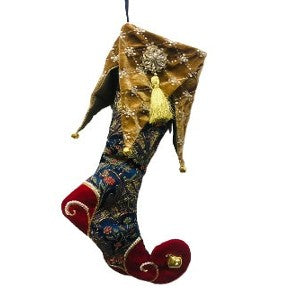 Floral Jester Stocking - 25 Inches