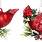 Christmas Bird Ornament 4.5'', (Set of 4)