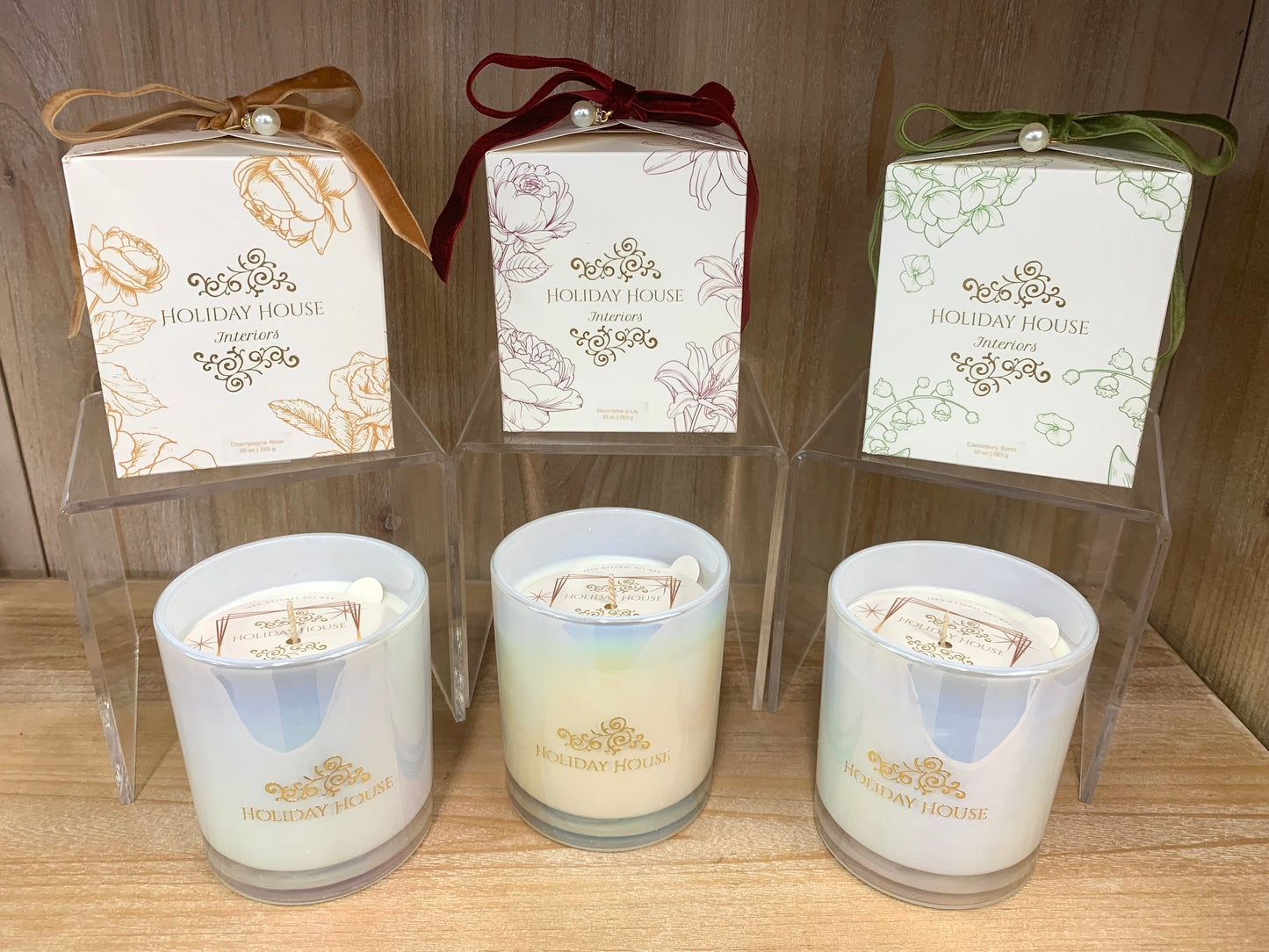 Floral Gift Boxed Candle - Plum Wine and Lily