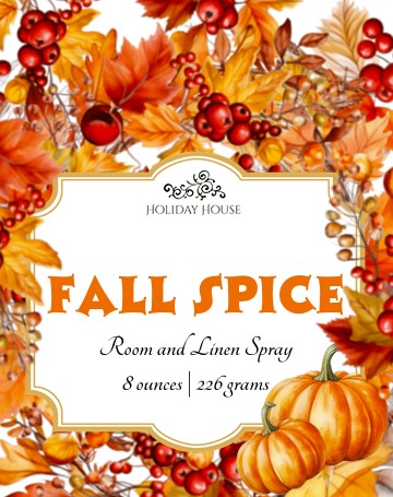 Fall Spice 8 oz Room spray (2 Bottles)